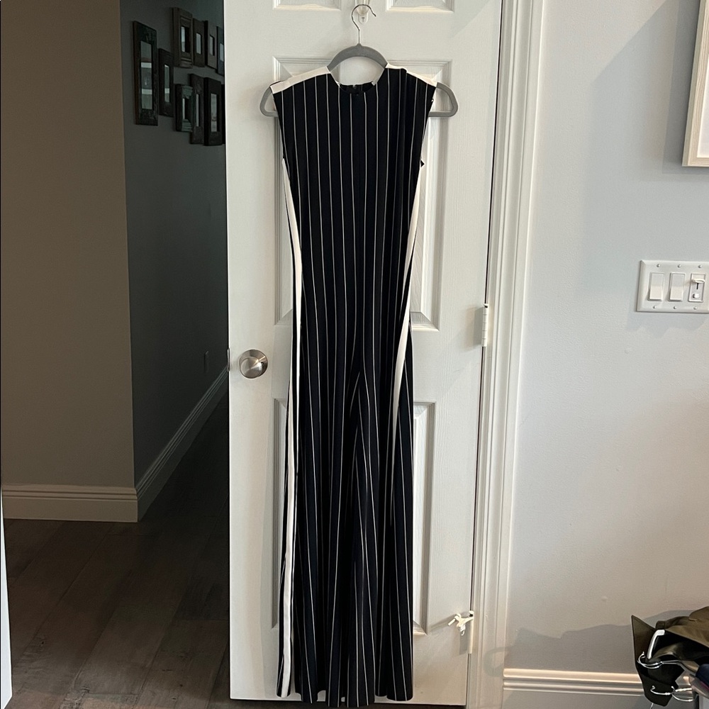 Norma Kamali Black and White Striped Garment